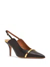 MALONE SOULIERS MALONE SOULIERS MARION 70 LEATHER SLINGBACK PUMPS