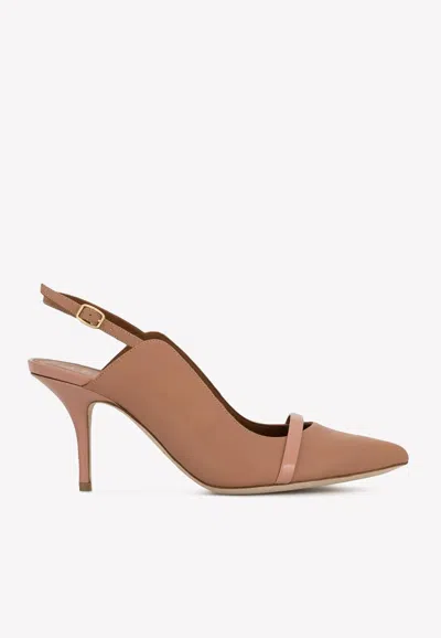 Malone Souliers Marion 70 Slingback Pumps In Nappa Leather In Cream