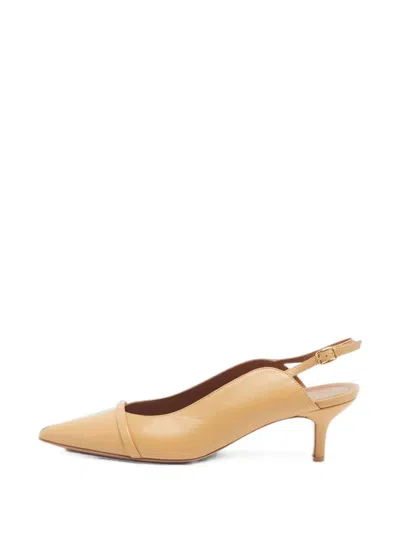 Pre-owned Malone Souliers Marion Leather Heeled Pumps In Brown