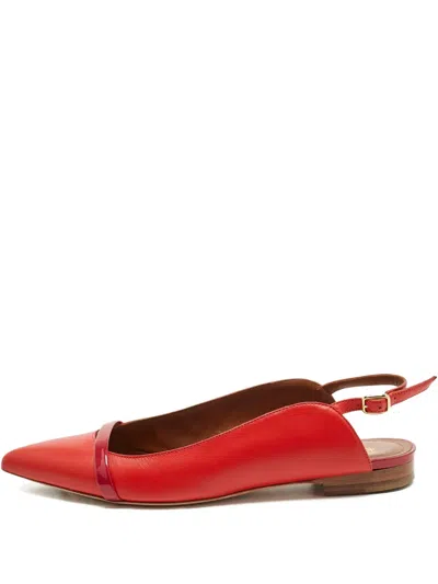 Pre-owned Malone Souliers Marion Luwolt Slingback Pumps In Red