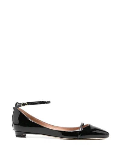 Malone Souliers Patent Leather Mary Ballet Flats 10 In Black
