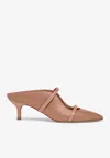 Malone Souliers Nappa Leather Strappy Mules With Pointed Toe In Blush