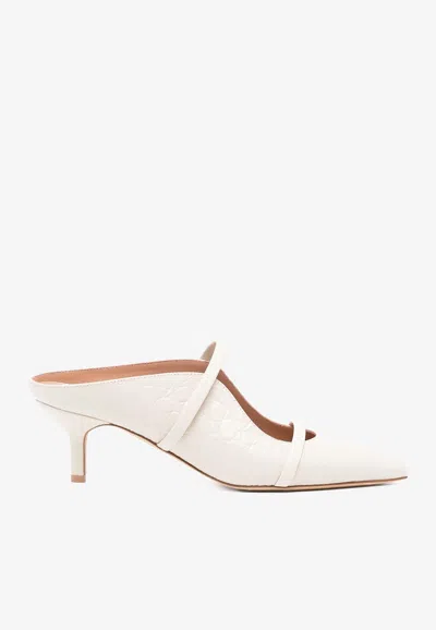 Malone Souliers Maureen 45 Nappa Leather Mules In Cream