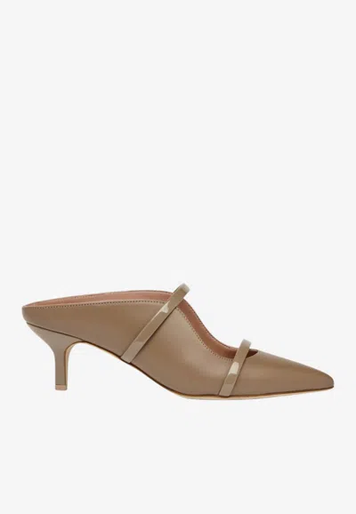 Malone Souliers Maureen 45 Nappa Leather Mules In Gray