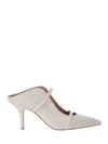 Malone Souliers Light Pink Leather Maureen 70 Pumps In Cream/cream