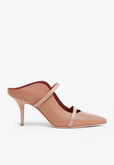 Malone Souliers Maureen 70 Leather Mules In Blush