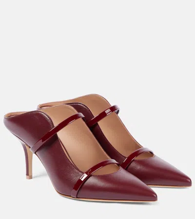 Malone Souliers Maureen 70 Leather Mules In Rosewood Rosewood