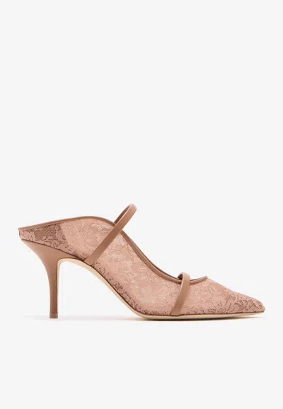 Malone Souliers Maureen 70 Mesh Mules In Pink