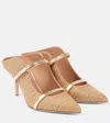 Malone Souliers Maureen 70 Metallic Mules In Beige