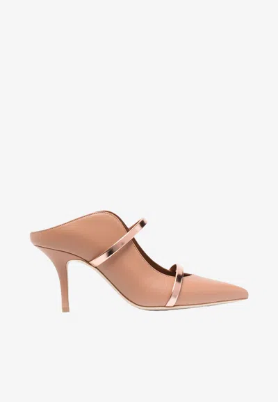 Malone Souliers Maureen 70 Mules In Nappa Leather In Rose Gold
