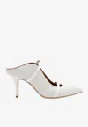 Malone Souliers Ladies Maureen 70 Double Straps Leather Mules In White