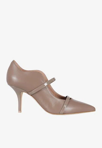 Malone Souliers Maureen 70 Nappa Leather Pumps In Brown