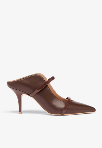 MALONE SOULIERS MAUREEN 70 POINTED LEATHER MULES