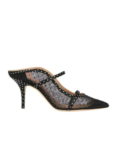 Malone Souliers Maureen 70 Satin High-heeled Mules In Black