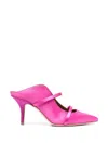 Malone Souliers Satin Mules With Double Strap Detail