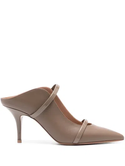 Malone Souliers Maureen 70mm Leather Mules In Neutrals