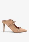 Malone Souliers Maureen 85 Raffia Mules In Neutral
