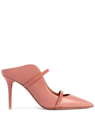 Malone Souliers Maureen 85mm Leather Mules In 粉色