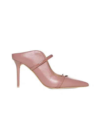 Malone Souliers Maureen 85mm Leather Mules In Pink