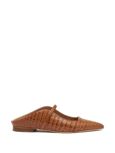 Malone Souliers Maureen Croc-embossed Mules In Multi