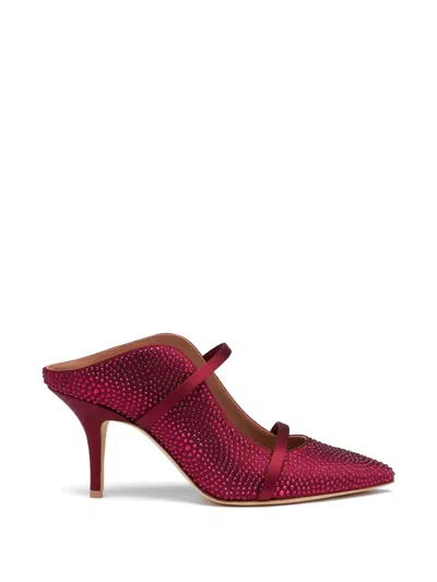 Malone Souliers Maureen Crystal-embellished Mules In Red