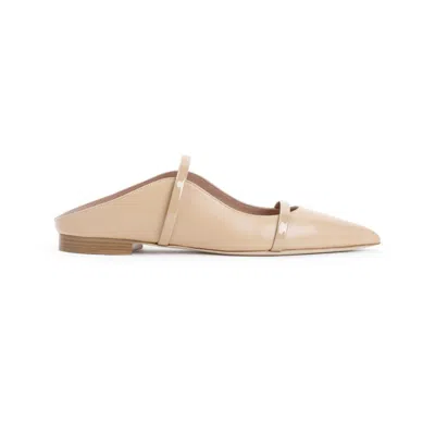 Malone Souliers Maureen Flat Beige Nappa Leather Ballerinas