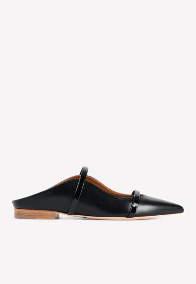 MALONE SOULIERS MAUREEN FLAT MULES IN NAPPA LEATHER