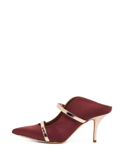 Pre-owned Malone Souliers Maureen Heeled Mules In Red