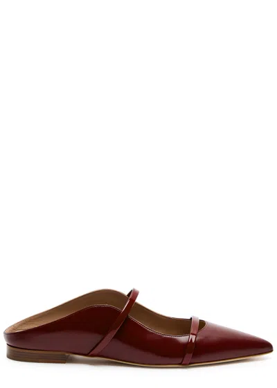 Malone Souliers Maureen Leather Mules In Burgundy