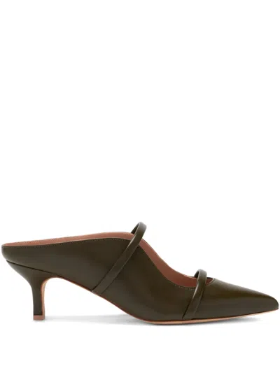Malone Souliers Maureen 45 Nappa Leather Mules In Green