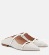 Malone Souliers Maureen Nappa Leather Flat Mules In White