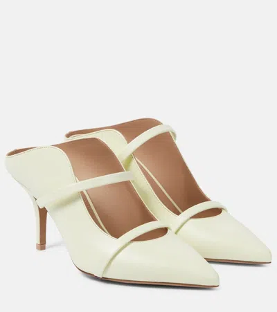 Malone Souliers Maureen Leather Mules In Yellow