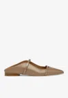 Malone Souliers Maureen Leather Pointed Flat Mules In Taupe