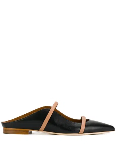 Malone Souliers Maureen Leather Slippers In Black