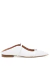 Malone Souliers Maureen Nappa Leather Flat Mules In White