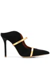 Malone Souliers Maureen 85 Nappa Leather Mules In Black