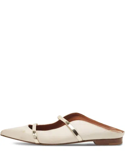 Pre-owned Malone Souliers Maureen Mules In Neutral