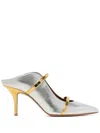 Malone Souliers Maureen 70 Mules In Metallic Nappa Leather In Silver