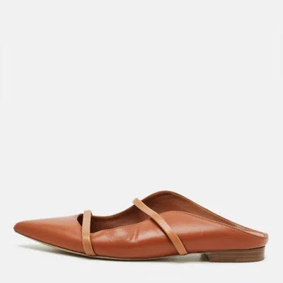 Pre-owned Malone Souliers Maureen Size 37.5 Brown Leather Mules