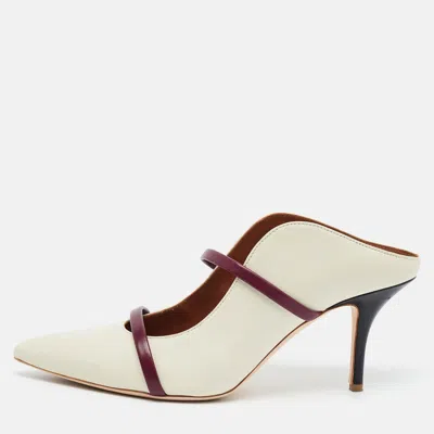 Pre-owned Malone Souliers Maureen Size 41 White/purple Leather Pumps