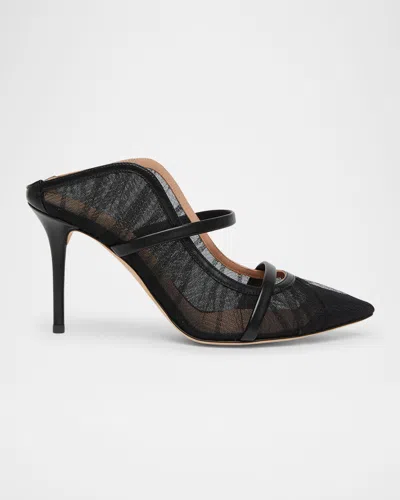 Malone Souliers Maureen Tulle Dual-band Mule Pumps In Black