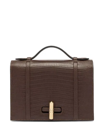 Malone Souliers May Embossed Leather Bag In Brown