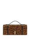 Malone Souliers May Leopard-print Top-handle Clutch In Brown