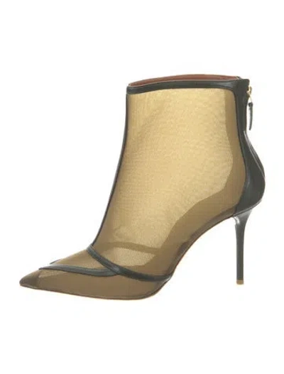 Pre-owned Malone Souliers Mesh Boots In Green