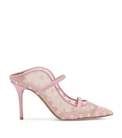 Malone Souliers Mesh Floral Maureen Heeled Mules 85 In Multi