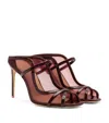 Malone Souliers Mesh Noah Heeled Sandals 90 In Burgundy