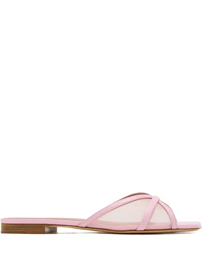 Malone Souliers Mesh Panel Cross-strap Sandals In Pink