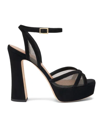 Malone Souliers Mesh Sylvie Platform Sandals 125 In Black