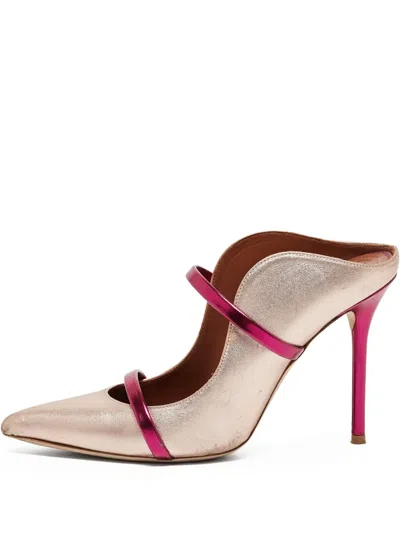 Pre-owned Malone Souliers Metallic Heeled Mules