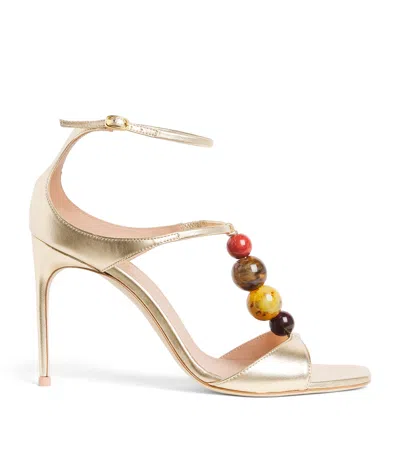 Malone Souliers Metallic Leather Beaded Leia Sandals 90 In Multi